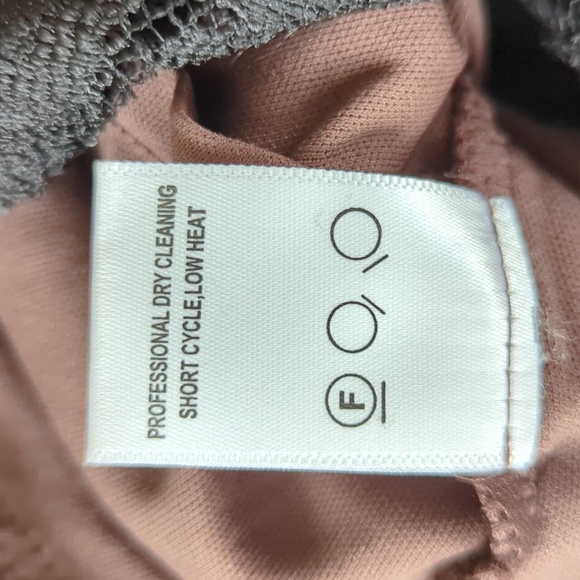 Coldwater Creek Lace Floral Cowl Neck Ruched Formal Dress 8 Black Brown - Picture 5 of 16